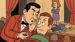 Joke: A man takes his seat in theater