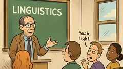 Joke: A linguistics professor addresses double negatives