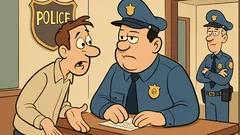 Joke: A man walks into a police station