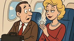 Joke: A businessman boards a plane and