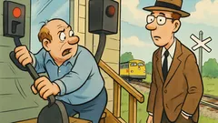 Joke: Tom applies as railroad signalman, then...