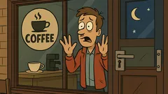 Joke: My friend got locked in a coffee